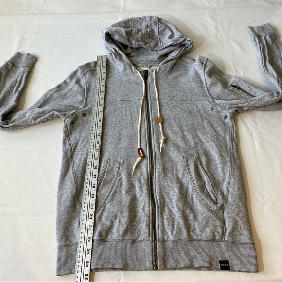 Adidas Neo gray Zip Up Hoodie women's small gorpcore athletic wardrobe essential - Picture 9 of 11
